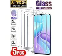 5 pezzi Pellicola in vetro temperato Ultra HD durezza 9H anti-esplosione resistente ai graffi Protezione schermo per telefono cellulare Compatibile con Samsung Galaxy S25 S24 FE A57 A56 A55 A37 A27 A1
