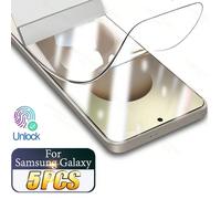 5 pezzi Pellicola protettiva per schermo in idrogel compatibile con Samsung Galaxy S26 S25 Edge S24 S23 S22 S21 S20 S10 Ultra Plus FE, Note 20 10 9 8 Ultra, A06 A16 A26 A36 A56 A05 A05S A15 A25 A35 A5