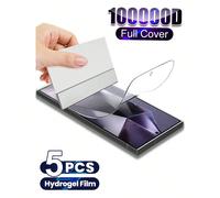 5 pezzi Pellicola protettiva per schermo in idrogel morbido a copertura totale, compatibile con Samsung Galaxy S26 S25 Edge S24 S23 S22 S21 S20 Ultra Plus FE S10 Plus Note 20 10 Ultra Plus Note 9, com