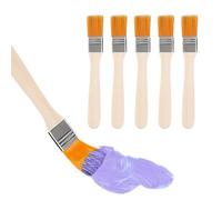 5 Pezzi Pennello per Vernice, Pennello Pittura Muro, 13,5cm Pennello Piatto, Pennelli Piatti con Manico in Legno per Pittura Fai Da Te, pareti, Pittura Acrilica