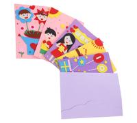 5 pezzi per bambini fatti a mano fai-da-te materiale kit di auguri in stoffa