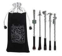 5 pezzi per Harry Potter Wizard Wand Make Up Pennelli manico in metallo Set regalo per ragazze e donne