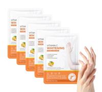 5 pezzi per la cura delle mani per l'invecchiamento secco, mani screpolate per donne e uomini, maschere esfolianti con vitamina C, maschere per le mani esfolianti, nutrienti e plastificanti, per la