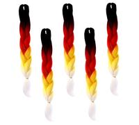 5 Pezzi Per Parrucche Colorate Estensioni Dei Per La Treccia Colorato Colore Estensione Finti Per Seta Di Yaka in Fibra Chimica Ad Alta Temperatura