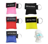 5 Pezzi Per Primo Soccorso, Pocket Mask, CPR Mask Keychain Ring, Cpr Face Shield Di Primo Soccorso per Adulti E Bambini, Maschera Di Emergenza per Il Primo Soccorso O Addestramento Aed