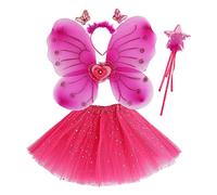 5 Pezzi per Ragazze e Ragazze, Accessorio per Principessa, Ali di Fee Bambino, per Travestimento da Principessa, Costume da Fata a Farfalla, per Bambini e Ragazze, Carnevale Partito #I325