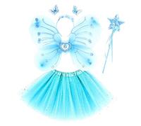 5 Pezzi per Ragazze e Ragazze, Accessorio per Principessa, Ali di Fee Bambino, per Travestimento da Principessa, Costume da Fata a Farfalla, per Bambini e Ragazze, Carnevale Partito #I325