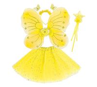 5 Pezzi per Ragazze e Ragazze, Accessorio per Principessa, Ali di Fee Bambino, per Travestimento da Principessa, Costume da Fata a Farfalla, per Bambini e Ragazze, Carnevale Partito #I325