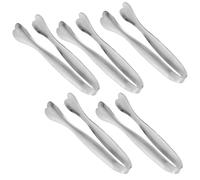 5 Pezzi Pinze Alimentari in Acciaio Inox 201 a Cuore, Mini Argento | Texture Antiscivolo, Uso Versatile per Antipasti e Dolci, Adatte a Pasticceri e Baristi