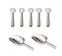 5 Pezzi Pinze per Zucchero e 2 Palline per Gelato, Set di Pinze per Gelato in Acciaio Inossidabile, Pinze per Caramelle, per Caramelle, Cubetti di Ghiaccio, Insalate e Pasta per Matrimoni, Feste, Bar