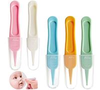 5 pezzi Pinzetta di Sicurezza Bambino, Strumento per la Pulizia Naso Testa Rotonda Pulizia Baby Pinzette Baby Nose Pinzette di Plastica per Neonato, Soluzione Intelligente per Bambino Moccio