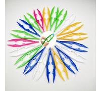 5 pezzi Pinzette in plastica per fai-da-te, pinzette per gioielli, pinzette in plastica antistatiche 5 colori casualiABS