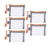 5 Pezzi Pochette per Borsa Mini per Cosmetici Cerniera in Rete | Organizzatore Leggero, Identifica Subito il Contenuto, per Trucchi e Blister Farmaceutici, Uso Quotidiano