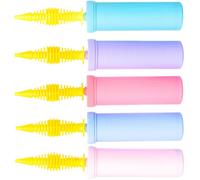 5 Pezzi Pompa ad Aria Manuale Portatile in Plastica per Gonfiabili | Design Manuale a Mano, Uso per Materassi ad Aria e Prodotti Gonfiabili Domestici, Struttura Compatta