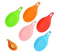 5 Pezzi Porta Cucchiaio Poggia Cucchiaio Silicone Supporto Utensili da Cucina per Cucchiai Spatola Pinze Mestoli Cucina Casa