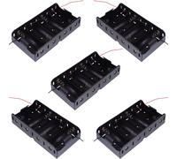 5 Pezzi Portapile D x 4 con Cavi Volanti