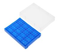 5 Pezzi Portaprovette 96 Posti per Campioni da 0,2ml Blu | Polipropilene Resistente, Organizzazione a Colori, per Chimica e Biologia, Formato 96 Pozzetti