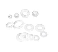 5 pezzi PP M5~M16mm G1/8"~G1" Dado esagonale Filettato Acquario Serbatoio di pesci Pompa Tubo flessibile Giunto for tubo di irrigazione(5pcs M10)
