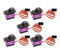 5 pezzi Premium Mini Servo MG90S 100% metallo ingranaggi con spina JR 25 cm 22 AWG cavo per drone RC Copter fai da te