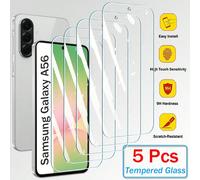 5 pezzi Protezione schermo in vetro temperato, compatibile con Samsung Galaxy A57 A37 A17 A07 A56 A36 A26 A16 A06 A55 A35 A25 A15 A05 A54 A34 A24 A14 A04 A73 A53 A33 A23 A13 A03 A72 A52 A32 A12 A02 A7