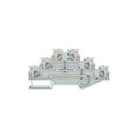 5 pezzi PT1.5/S-3L Terminale a innesto a tre livelli for connettori for cavi a 3 strati da 1,5 mm2 Morsettiera elettrica for guida DIN PT 1.5-3L(PT1.5-3L-gray)