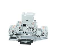 5 pezzi PTTB4-HESI Portafusibile a doppio piano Morsettiera Guida DIN 4 mm² Connettore a 4 fili PTTB 4-HESILED Fusibile 5 * 20 mm 24 V/220 V LED(Gray-With 24V LED,With 2A Fuse)