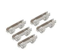 5 pezzi, puleggia per finestra con albero in metallo, accessori per porte scorrevoli, due ruote, puleggia per porte e finestre, 6 mm
