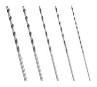 5 Pezzi Punte Trapano，Set di Punte Extra Lunghe per Legno HSS，Elicoidali per Trapano a Mano-2, 3.5, 4, 5 mm，per una varietà di materiali come alluminio, PVC, silicone e legno