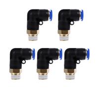5 pezzi Push to Connect Tube Fittings Raccordi pneumatici pneumatici a gomito