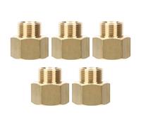 5 Pezzi Raccordo Convertitore per Tubo in Ottone Oro | Compatibile Tubi Acqua e Condotte, Design di Conversione, Tenuta Anti Perdita, per Pulizie e Uso Industriale