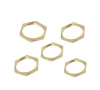 5 pezzi Raccordo for tubi con dadi di bloccaggio esagonali in rame da 1/8" 1/4" 3/8" 1/2" 3/4 Filettatura femmina Tappo con gambo esagonale(3/8")