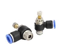 5 pezzi Raccordo pneumatico a connessione rapida 4 6 8 10 12 mm Valvole di regolazione della velocità 'aria 1/8" 1/4" 3/8" 1/2" Valvola a farfalla(SL8-03 (3I8))