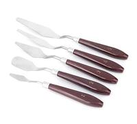 5 pezzi raschietto per pigmenti in acciaio inox set di coltelli per pittura professionale raschietto per pittura a olio acrilico per artisti tavolo da disegno tavolozza pulizia
