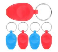 5 Pezzi Raschietto Portatile in Plastica Bianca | Impugnatura Comoda, Bordi Piatti e Anello da Appendere, Portachiavi per Trasporto Quotidiano Colore Casuale