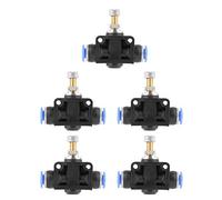 5 Pezzi Regolatore Di Velocità Valvola Pneumatica Controllo Flusso Aria Connettore 6mm Per Attuatori Cilindri Elettrovalvole