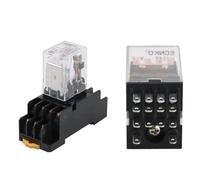 5 pezzi Relè MY4P HH54P Bobina Generale DPDT AC110V 220V DC12V 24V Micro Mini Relè Elettromagnetico Interruttore con Base Presa LED MY4NJ(DC (5Pcs),110V With Base)