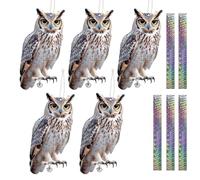 5 Pezzi Repellente Piccioni, Dissuasori Per Uccelli, Spaventa Dissuasore Dissuasori Per Piccioni Allontana Balcone, Piatto Gufo