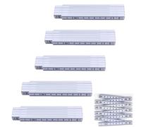 5 Pezzi Righello Pieghevole Da 1m Metro In Plastica 1m Righello Misurazione Misurazione Metro Pieghevole Fai Da Te Metro Pieghevole Righello Pieghevole per Falegnami, Cantieri Edili, Progetti Diy,Bian