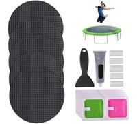 5 Pezzi Riparazione per Trampolino, 10,2 X 10,2 cm per Fissaggio Trampolino, Toppe per Riparazione Forature, Riparazione di Fori o Strappi in un Tappeto Elastico, Castello Gonfiabile, Fori Nella Tenda