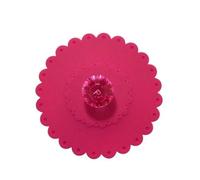 5 pezzi riutilizzabili coperchio della tazza in silicone guarnizione di aspirazione antipolvere a prova perdite tè e caffè coperchi tappo accessori for tazze per Tisane(Rose)