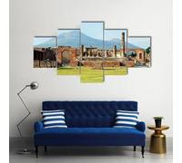 5 pezzi Rovine di Pompei in Italia con il Vesuvio Tela da parete Fine Décor Regalo Casa Ristorante Cucina Regalo Anniversario