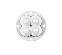 5 pezzi ruota universale con rotazione a 360° puleggia autoadesiva in acciaio inossidabile, compatibile con MINI, ruote girevoli for mobili, armadietti, pattumiere(BS4)