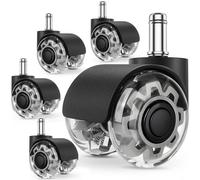 5 Pezzi Ruote Sedia Ufficio 11X 22Mm;Ruote Da Scrivania;Sedie Da Gioco;Rotelle p