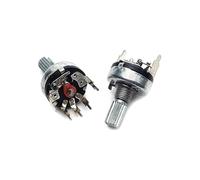 5 pezzi RV17 pin con interruttore potenziometro a film di carbonio B1K B2K B5K B10K B20K B50K lunghezza albero fiore 15 mm diametro 17 piede piegato(2K Ohm)