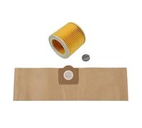 5 pezzi sacchetto for la polvere 1 pezzo filtro compatibile for aspirapolvere KARCHER WD3 Premium WD 3.300 M WD 3.200 WD3.500 P 6.959-130