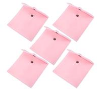 5 Pezzi Sacchetto in Flanella Rosa Chiusura a Pressione | Non Si Strappa, Non Sbiadisce Facilmente, Apertura Semplice, Effetto Protettivo, per Accessori e Regali