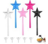 5 Pezzi Saliera Bacchetta Magica, Saliera e Pepiera a Forma di Stella | con 5 Imbuto, Design Divertente Sale e Pepe con 3 Fori, per Cucina, Ristorante, Campeggio, Decorazione da Tavolo