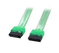 5 pezzi sata 3 iii Cavo, angolo di dritto 90 Sata3 Cavo dati piatto compatibile con Maxtor Seagate Sa Hitachi HDD SSD CD-ROM(18 inches,UV Green)
