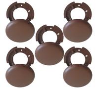 5 Pezzi Scatola di Derivazone Marrone Ø 100mm Superpiatta - Scatola di Distribuzione da Incasso & Baldacchino in Plastica per Diffusore a Soffitto & Presa Cieca per Lampada, Cavo & Montaggio a Parete