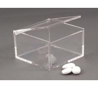 5 PEZZI Scatola in plexiglass portaconfetti quadrata 10x10x6 055U